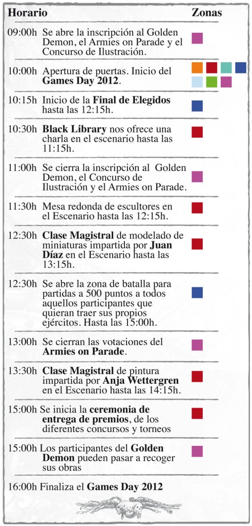 horario actividades games day 2012 horario actividades games day 2012